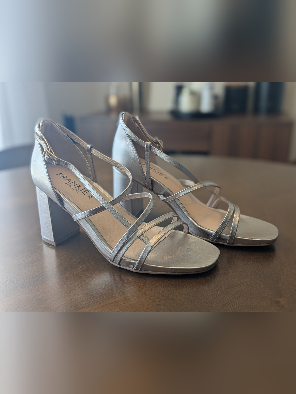 Franrie-4 Women's Elegant Silver Heels